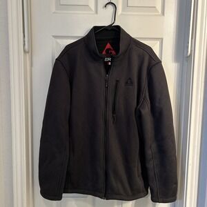 Gerry Full Zip Knit Waffle Fleece Jacket Men's XL‎ Gray